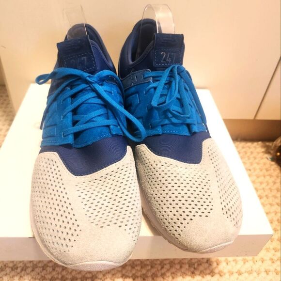 New Balance 247 Revlite Blue/Blk/White Suede Sneakers SZ.9.5 Mens Ret.$147 EUC! - Picture 3 of 10